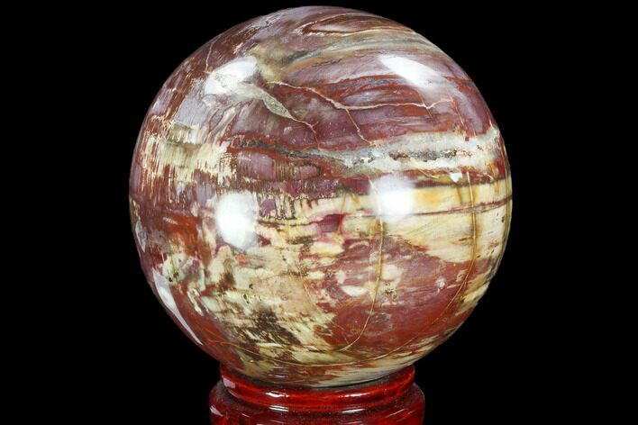 Colorful, Petrified Wood Sphere - Madagascar #98469